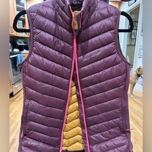 Women’s purple Helly Hanson puffy vest.